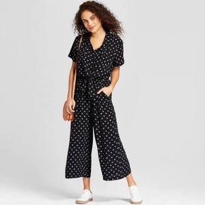 Universal Thread Black Jumpsuit with White Pattern